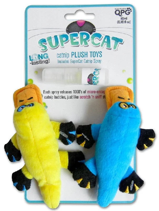 - Natural rubber pet toysSuperCat Plush Toy Two Pack Plattie With Catnip Spray