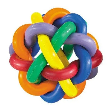  -Bite-resistant dog toy recommendationsLARGE 4 Inch Nobbly Wobbly Rainbow Color Dog Ball