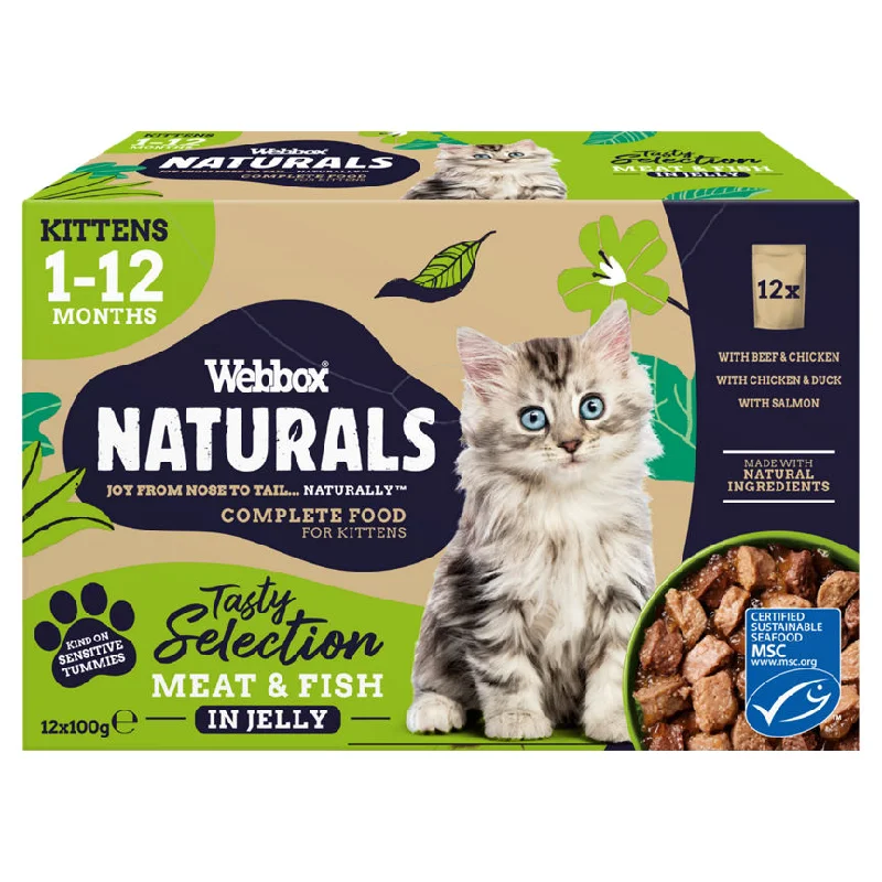 - Pet vitamin complex nutrition tabletsWebbox Naturals Tasty Selection Meat & Fish in Jelly Kittens 1-12 Months 12 x 100g