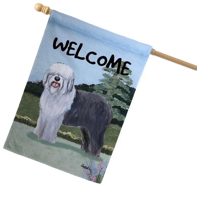  -Non-contact cat thermometerOld English Sheepdog House Flag