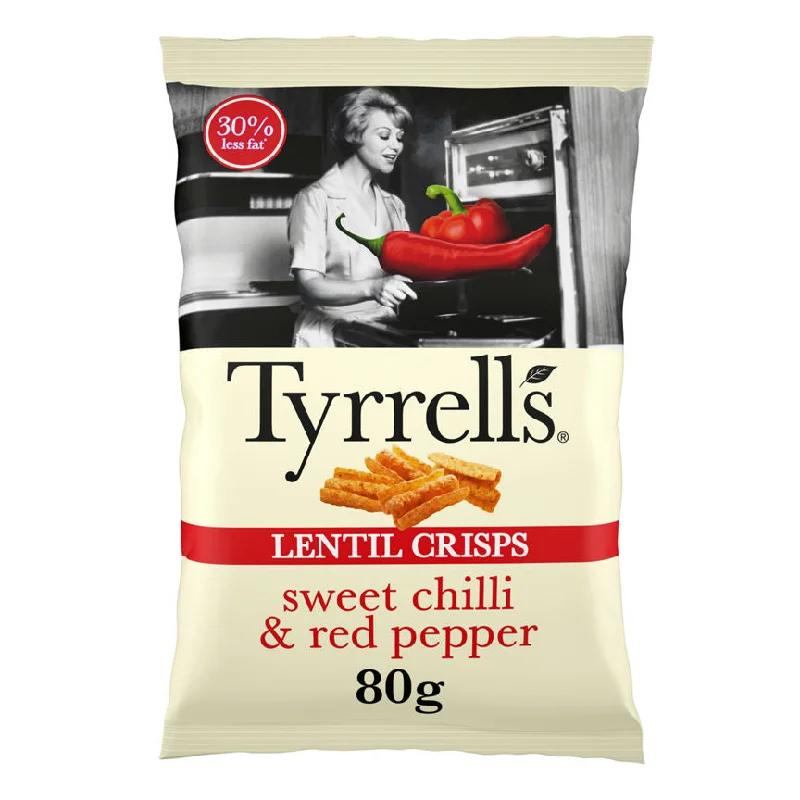  -Splash-proof food bowl AND Anti-choking slow food bowlTyrrells Lentil Crisps Sweet Chilli & Red Pepper 80g