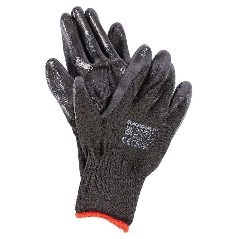 Pet ProductsBlack L Nitrile-Coated Multi-Purpose Gloves - By Blackspur