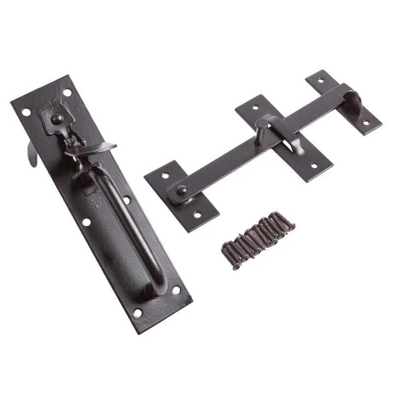 ---Black 177mm Steel Suffolk Latch - By Blackspur