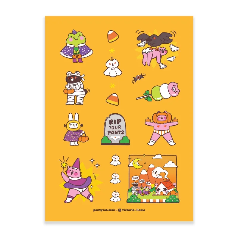 - Teething and chewing toys for puppiesHalloween Panty Cat Sticker Sheet