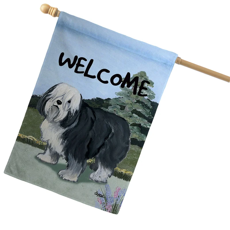 - Remote interactive pet feederPolish Lowland Sheepdog House Flag