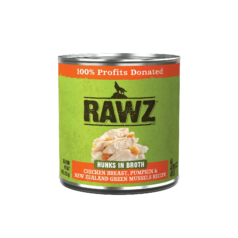 - Dog food discountsRawz Hunks In Broth Chicken Breast, Pumpkin & New Zealand Green Mussels Dog Food Recipe