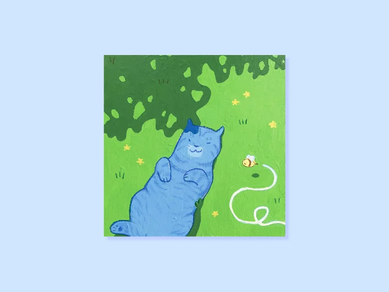 - Pet diabetes prescription foodBlue Cat Square Print