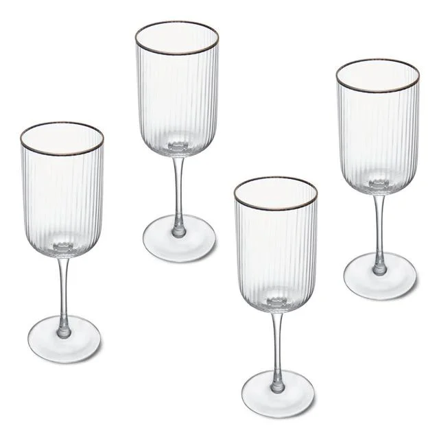 ---Mikasa Sorrento 4pc White Wine Glasses 400ml Gift boxed   4 per pack