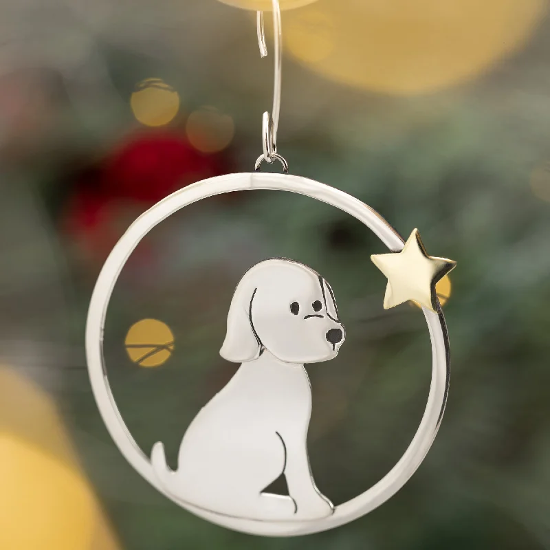  -Splash-proof food bowl AND Anti-choking slow food bowlWish Upon a Star Dog Mixed Metal Ornament