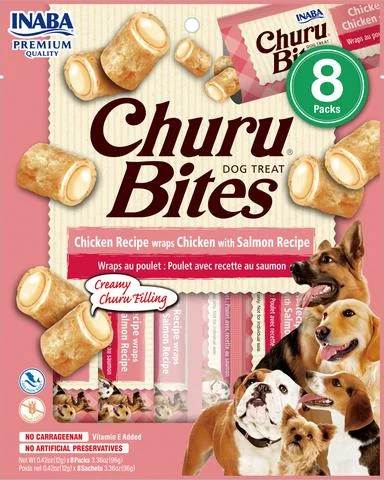 - Food for picky dogsInaba Churu Bites Chicken with Salmon Dog Treats