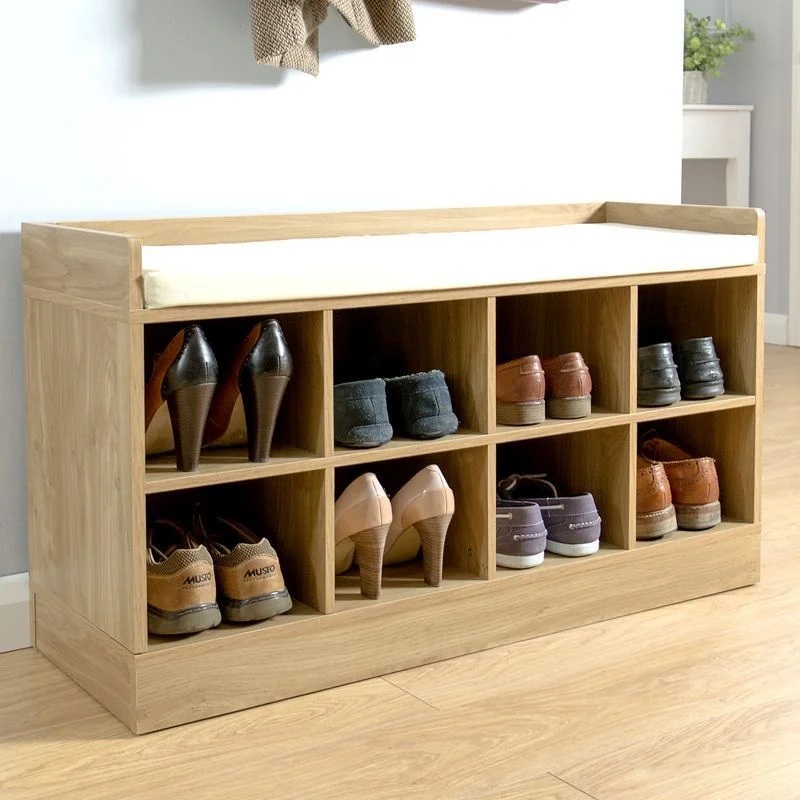 - Solid wood cat climbing frame customizedKempton Shoe Storage Natural 8 Shelves