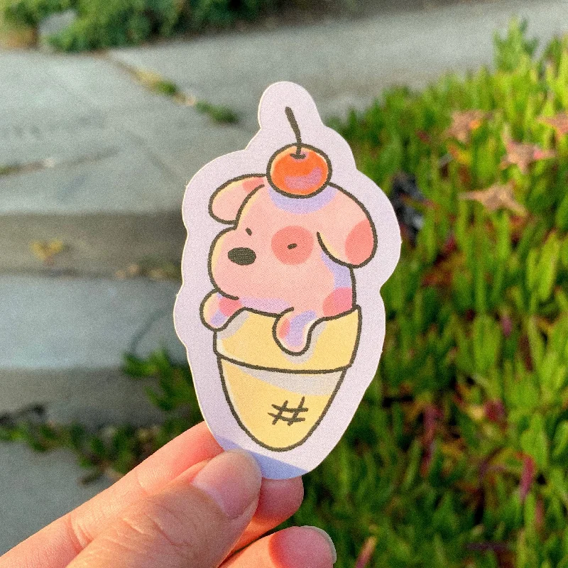 - Summer pet ice matIce Cream Dog Sticker