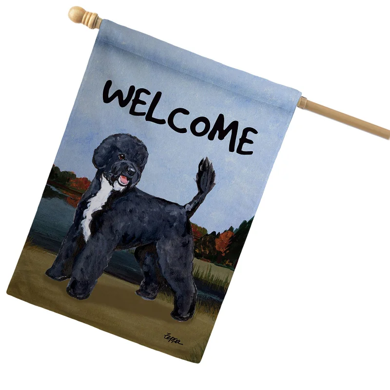 - Pet monitor with cameraPortuguese Water Dog House Flag