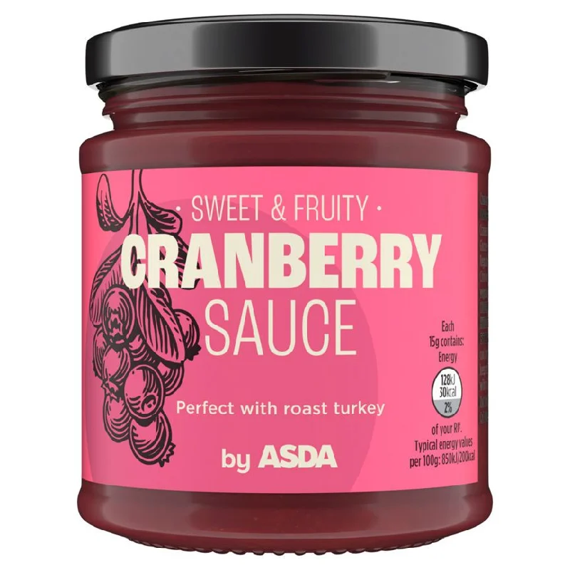 - Air box TSA certified check-inASDA Cranberry Sauce 200g