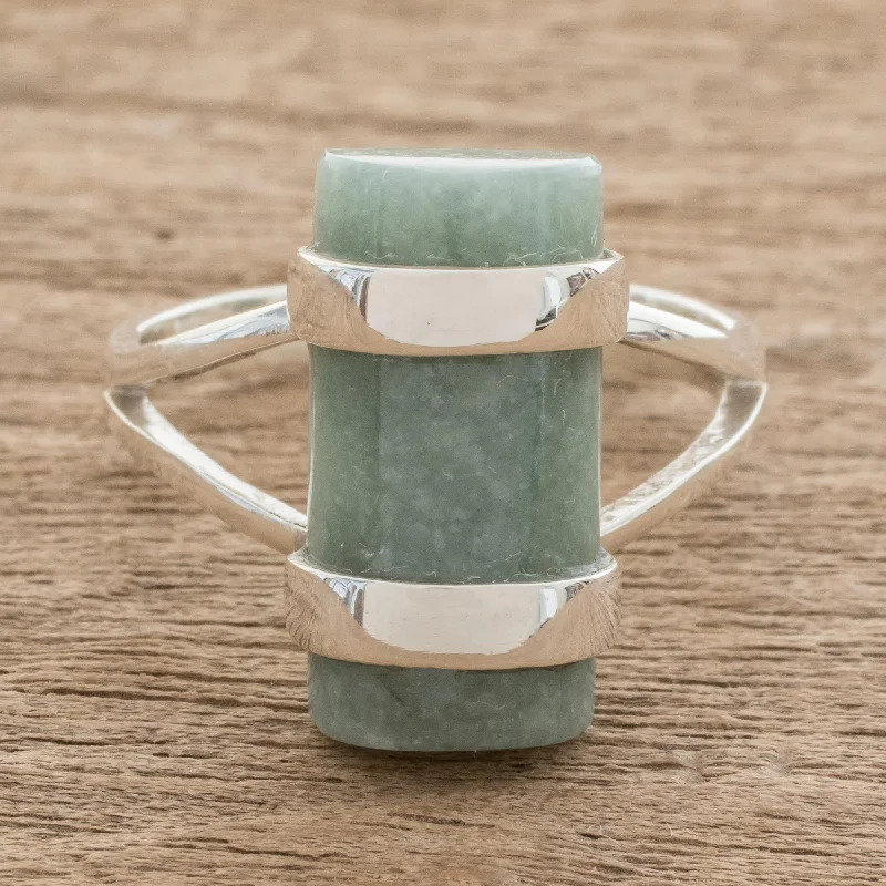 - Foldable and portable cat bagSweet Maya in Apple Green Cylindrical Apple Green Jade Cocktail Ring from Guatemala