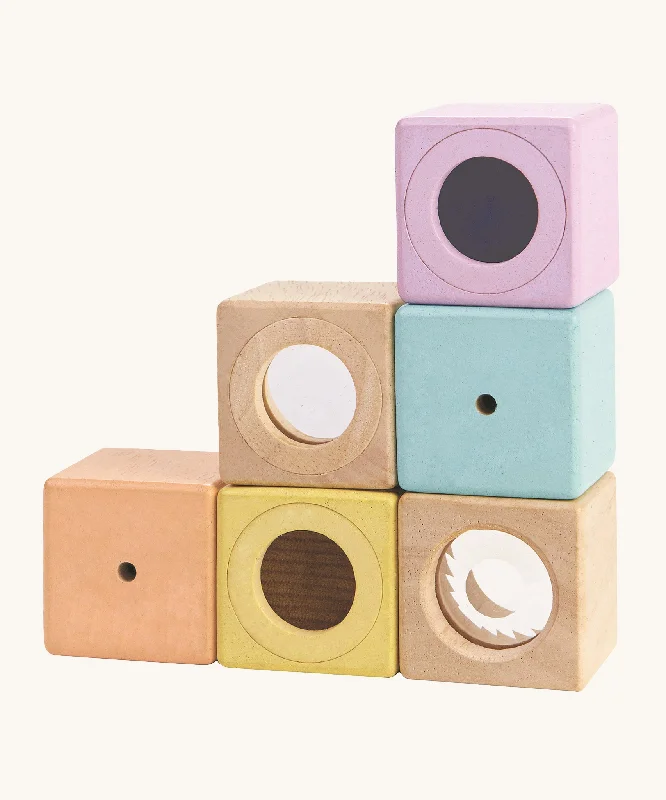 - Parrot climbing and standing wooden framePlanToys Pastel Sensory Blocks