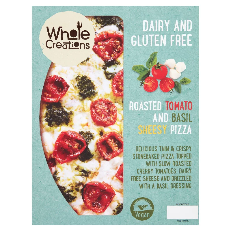 - Winter dog thick down jacketWhole Creations Dairy & Gluten Free Roasted Tomato & Basil Sheesy Pizza 275g