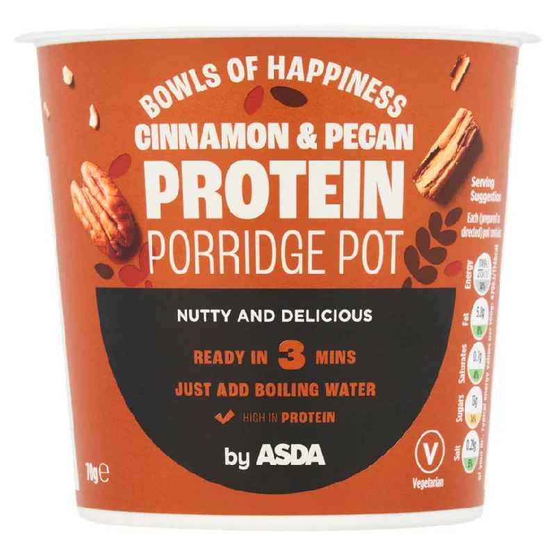 - Postoperative pet anti-licking Elizabethan collarASDA Protein Porridge Pot Cinnamon & Pecan 70g