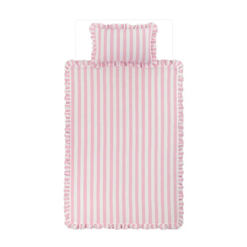 - Winter dog thick down jacketGeorge Home Pink & White Stripe Frill Reversible Duvet Set - Toddler