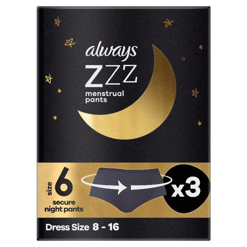 - Natural latex pet mattressAlways ZZZs Overnight Disposable Period Underwear Pants Size 6 x3