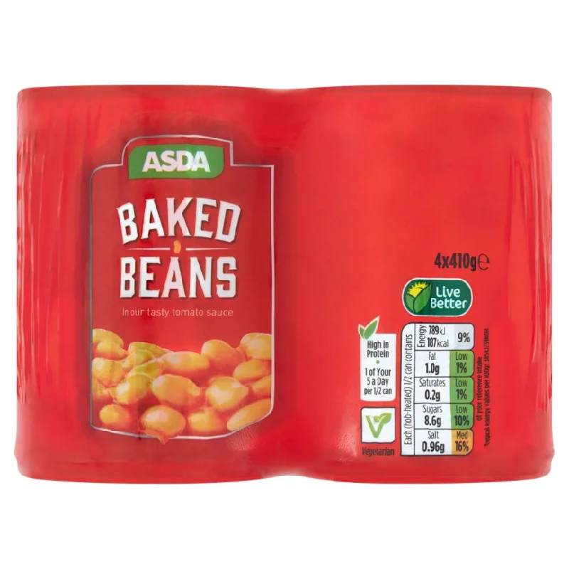  -Splash-proof food bowl AND Anti-choking slow food bowlASDA Baked Beans in Tomato Sauce