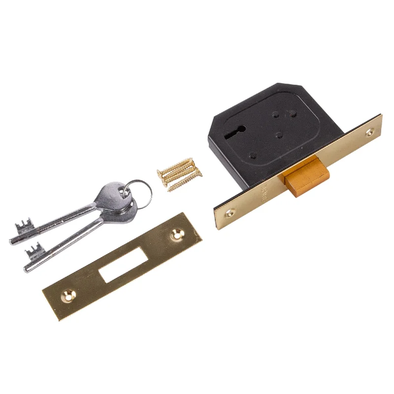 Pet ProductsBrass 64mm 3-Lever Deadlock - By Blackspur