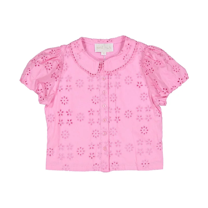 - Pet vitamin complex nutrition tabletsPetite Amalie  Fuchsia Eyelet Button Blouse