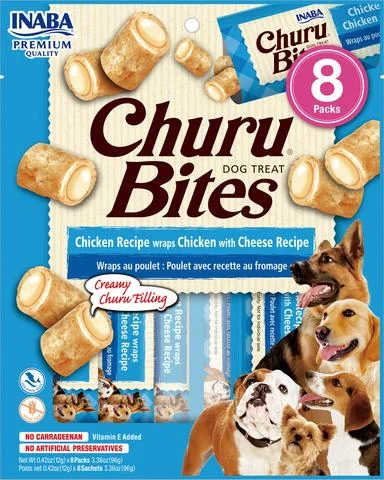 - Dog food helps the digestive systemInaba Churu Bites Chicken with Cheese Dog Treats