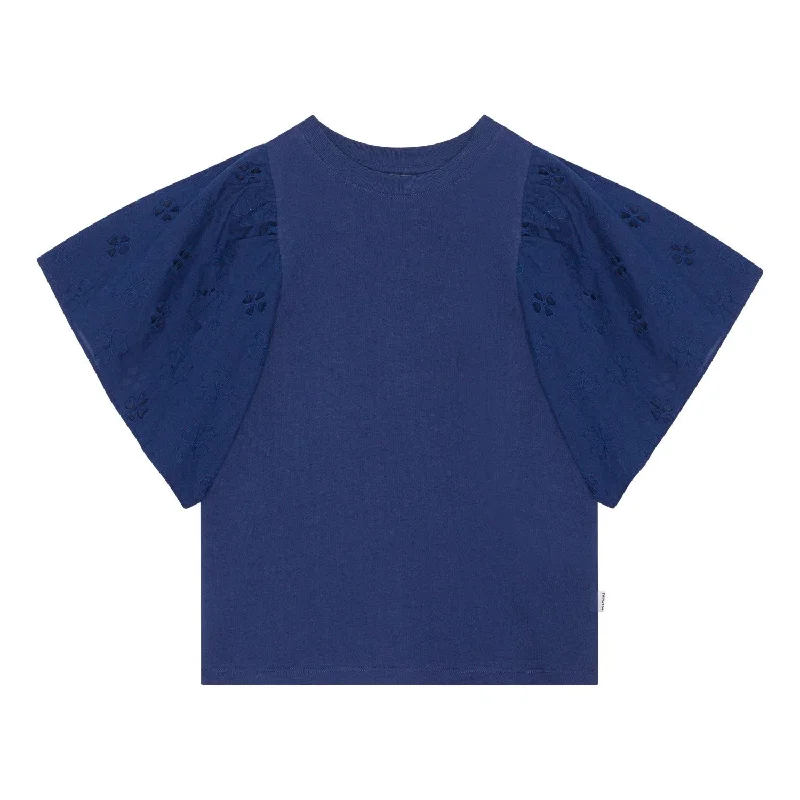 ---Molo Ink Blue Ritza Flutter Sleeve Tee