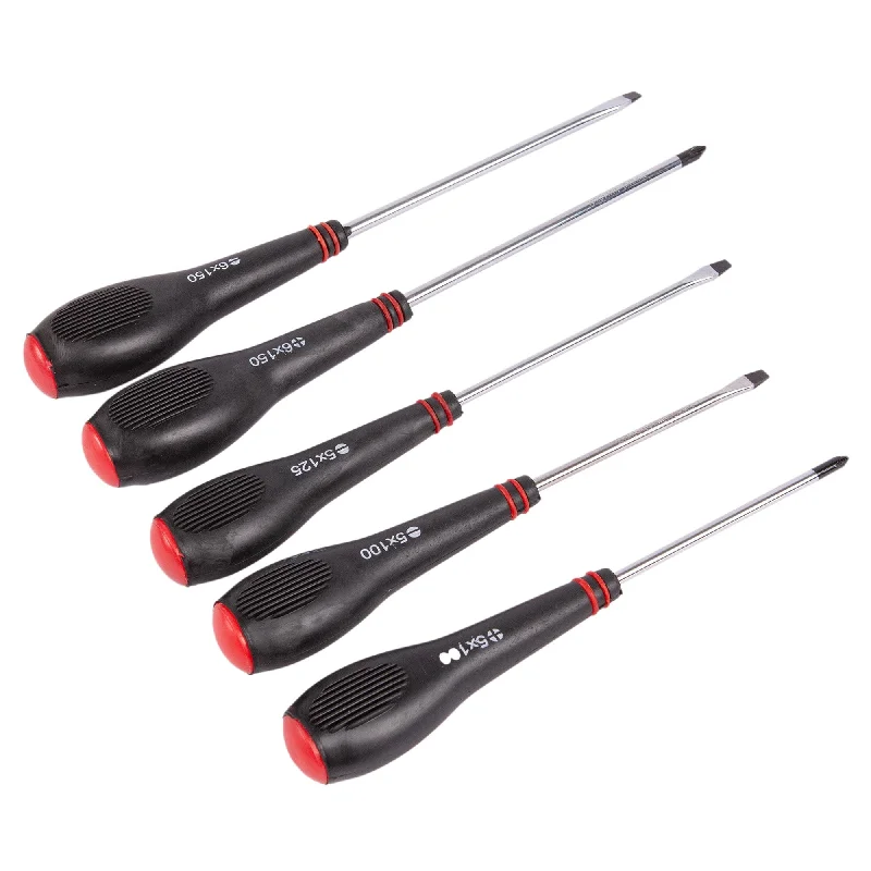 - Organic cotton dog bibs5pc Black Carbon Steel Comfort Grip Screwdriver Set - By Blackspur