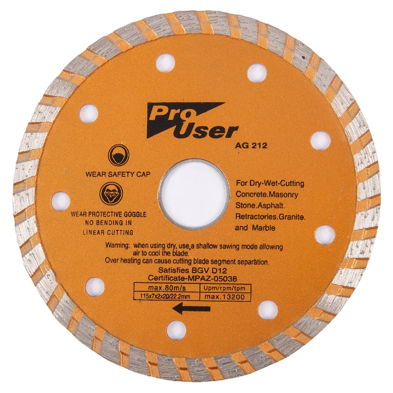 - Pet vitamin complex nutrition tablets115mm (4.5") Wet & Dry Diamond Cutting Disc - By Pro User