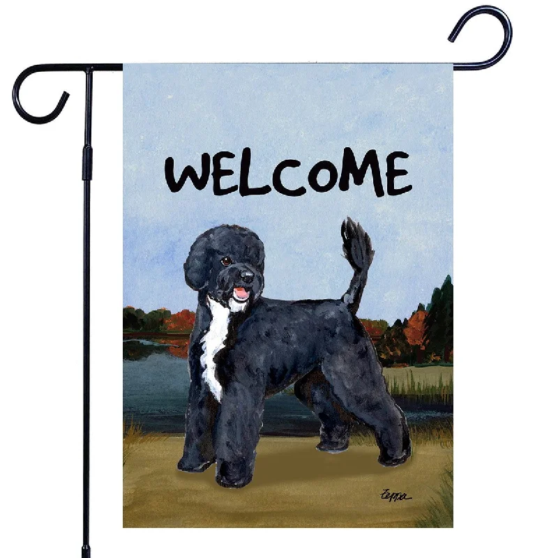 - Hamster silent running wheel to prevent chewingPortuguese Water Dog Black Garden Flag