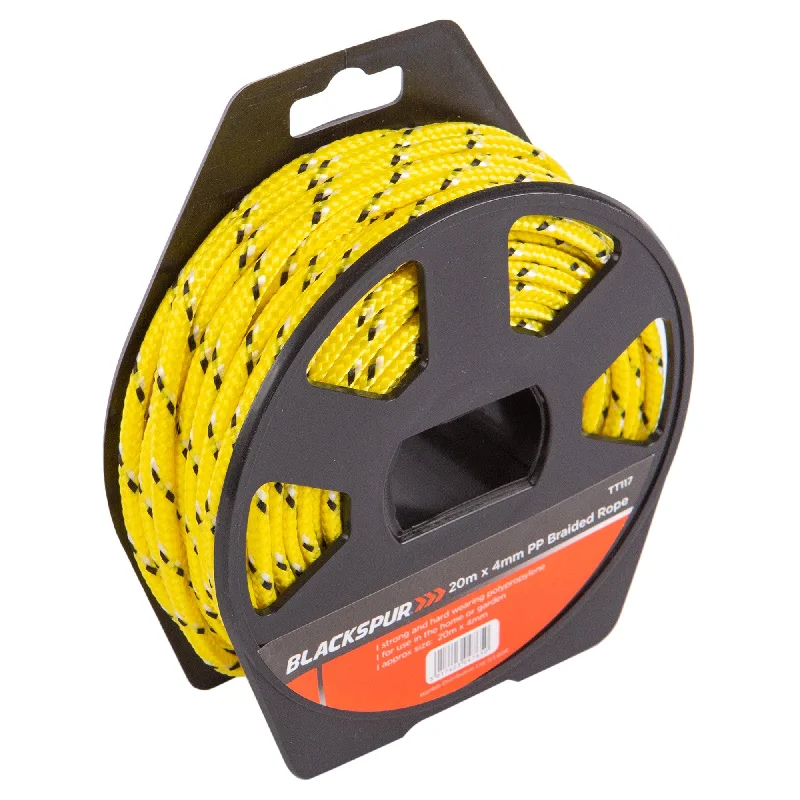 - Dog disposable foam shower gelYellow 20m Polypropylene Braided Rope on Reel - By Blackspur