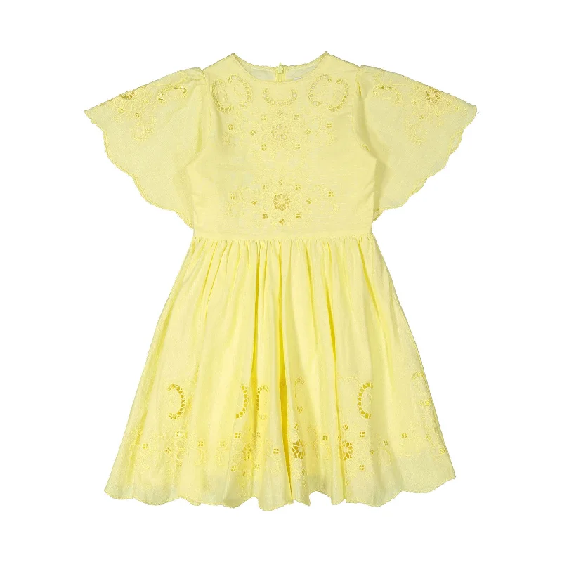 - Cat stress soothing sprayPetite Amalie  Lemon Embroidered Lemon Linen Dress