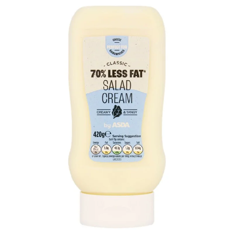 - Pet diabetes prescription foodASDA Classic 70% Less Fat Salad Cream 420g