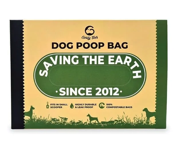 - Degradable pet feces bagGoofy Tails Dog Poop Bags (100 Bags) | Biodegradable and Compostable | Leak Proof Eco - Friendly Pet Waste Disposable Bags (33cm x 23cm)