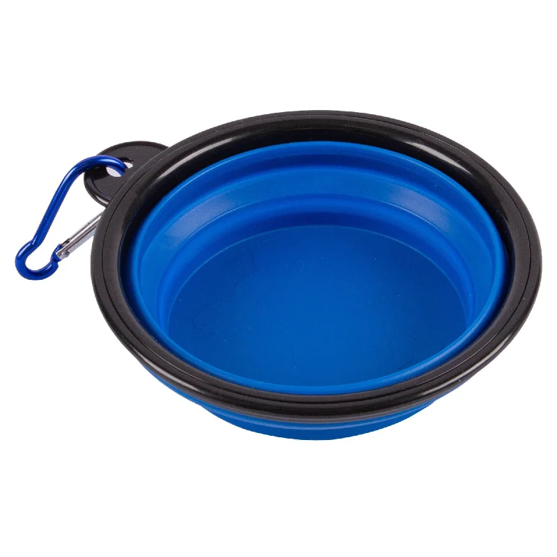 ---Blue 13.5cm Collapsible Travel Pet Bowl - By Ashley